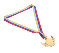 Angoily Sports Award Medals with Neck Ribbon - Gold Plastic Victory Medals for School Competitions, Classroom Prizes, and Student Appreciation at Sports Events