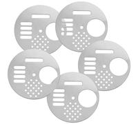 Angoily Stainless Steel Beehive Entrance Ventilator and Bee Escape Device for Beekeepers, Silver Honeycomb Hive Door with Ventilation and Mouse Protection, 5pcs Set for Beekeeping Supplies