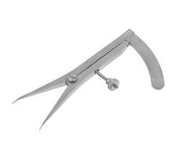 Angoily Stainless Steel Double Eyelid Measuring Ruler Eye Gauge with Curved Screw for Precise Eyelid and Eye Measurement in