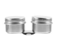 Angoily Stainless Steel Double Palette Cups with Lid Portable Brush Cleaning Pot for Artists Oil Painting Coloring Cup for Plein Air Painting and Studio Use