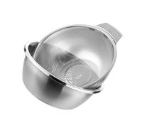 Angoily Stainless Steel Kitchen Draining Basket Fruit Vegetable Washing Colander for Efficient Water Drainage Compact Portable Household Storage Tool