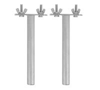 Angoily Stainless Steel Stand Perch Bird Cage Perches for Beak Grinding and Nail Trimming - Dual Function Parrot Rod Accessories for Parakeet Cockatiel Conure in Silver