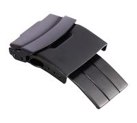 Angoily Stainless Steel Watch Band Buckle 22mm Solid Steel Watch Strap Clasp Easy Installation Sturdy Construction Elegant Black
