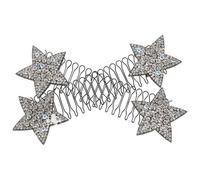 Angoily Star Shape Hair Clips 2pcs Silver Iron Hair Fixers for Women with Versatile Styling and Ease of Use, Trendy and Eye-catching Design Suitable for Daily Care