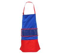 Angoily Storytelling Apron for Adjustable DIY Educational Teaching Apron with Blue and Red Felt Picture Book Design for Classroom and Home Use