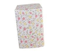 Angoily Sturdy 54x54x82cm Washing Machine Cover Red Yellow Flower Waterproof Protects Machine Adds Style to Laundry Are