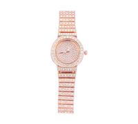 Angoily Stylish Ladies Alloy Quartz Watch with Diamond Accents and Stainless Steel Strap, Lightweight Casual Bracelet Watch Comfortable for Wearing, for Everyday Use