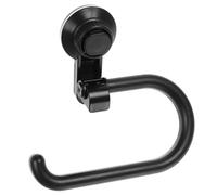 Angoily Suction Cup Toilet Paper Roll Holder, Abs Bathroom Suction Cup Paper Holder Black Towel Suction Holders Suction Cup Towel Hook Adhsive Paper Towel Rack