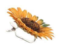 Angoily Sunflower Curtain Tieback Clip No-Drill Curtain Holdbacks Flower Drapery Binding Clamp for Home Window Drapes