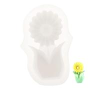 Angoily Sunflower Flower Candle Mold DIY Silicone Mold for Handmade Scented Candles and Soap Safe and Durable for Creative Handicrafts