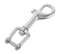 Angoily Swivel Bolt Snap Hook Stainless Steel Heavy Duty Support No Burrs Silver Spring Clip for Leash Diving Camera Strap Outdoor Marine Environments 85 Mm