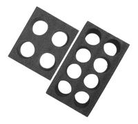 Angoily Takeout Beverage Tray 2pcs Pearl Material Coffee and Tea Cup Holder with Six-Cup Capacity 13.78X7.87X2.68 Inch for Commercial and Home Use