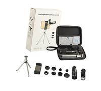 Angoily Telephoto Fisheye Wide Angle Macro Lens External Phone Camera Lens Kit Metal Tripod