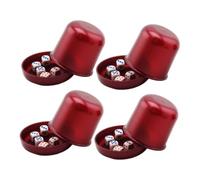 Angoily Thickened Abs Dice Rolling Cup with Cover and 5 Dices, Broken Resistance and Anti-cheating Features, for Ktv Funny Party Games and Bar Entertainment