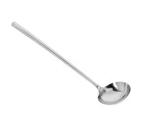 Angoily Thickened Stainless Steel Stir-Fry Spoon Kitchen Ladle for Professional Cooking and Home Use Wok Utensil for Stir-Frying and Soup Serving in Restaurants and Canteens Silver