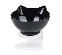 Angoily Tilted Plastic Cat Bowl Neck Guard for Cat Feeders Provides Comfortable Eating Angle for Pet Water Bowls Food