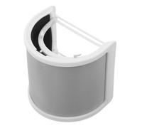 Angoily U-shaped Microphone Pop Filter with Metal Mesh and Cotton Cover for Podcasting Streaming Recording Easy Installation Wind and Breath Noise Reduction