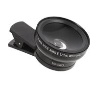 Angoily Ultra Wide Angle Macro Lens Attachment for Smartphone, Clip-on 0.45x Wide Angle with Macro Effect, Compatible with Mobile Phones, Black Compact Design for Photography Enthusiasts