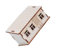 Angoily Unfinished Wooden Cabin Home Model Kit for Adults Sturdy Log Cabin for DIY Painting Creative Holiday Centerpiece Decoration for Christmas and Winter Festivities