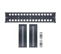 Angoily Universal 19-inch Din-rail Rack Mount Bracket for Ethernet Switches and Power Supply, Adjustable Depth Aluminium Alloy 2u Bracket for Standard 35mm Din-rail, for Server Enterprise
