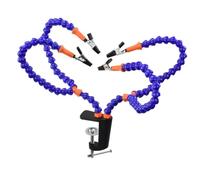 Angoily Universal Arm 4-Claw Aluminium Alloy Soldering Holder, Portable Bench Clamp for PCB Board and Jewellery DIY Projects, Lightweight Vise for Small Repairs