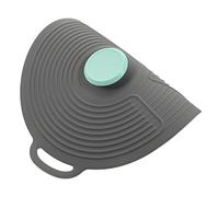 Angoily Universal Silicone Lid for Pots and Pans Heat Resistant Food Suction Lid Airtight Seal Silicone for Bowls Plate Pots Pans (Grey 32.5 x 32.5 cm)
