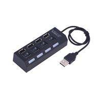 Angoily Usb 2.0 4-port Hub Individual Power Switch Portable Usb Splitter for Laptop and Pc Data Expansion Compatible Xp Vista 7 8 10 for Office and Home Use