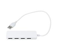 Angoily Usb 2.0 4 Ports Hub Converter Adapter High-speed Extension for Laptop and Pc, Ultra-thin White Multi-port Hub Splitter for Office and Travel Use