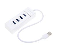 Angoily USB 3.0 Hub 4 Port Abs Cable Adapter for Laptop, Multi Expansion, Data Transfer, Plug and Play, Lightweight, for Home and Business Trip