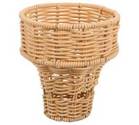Angoily Valentine’S Day Little Bear Bouquet Holder Wicker Basket with Handle Boho Style Imitation Rattan Flower Basket for Floral Arranging and Home Decorations