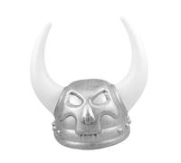 Angoily Viking Helmet with Horns Lightweight Plastic Warrior Hat for Adults Sturdy Medieval Horned Headpiece for Pirate Costume Authentic Devil Skull Design for Halloween Party and