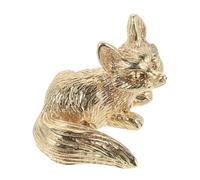 Angoily Vintage Brass Fox Drawer Handle with Mounting Screws, Easy Installation, Artistic Animal Themed Door Knob for Kitchen Cabinet and Furniture Hardware
