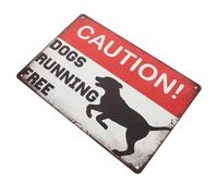 Angoily Vintage Dog Warning Metal Sign Brown - Funny Outdoor Dog Caution Sign for Garden, Yard, Gate, and Wall Decoration,