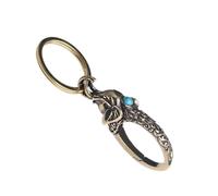 Angoily Vintage Elephant Keychain with Sturdy Brass Material and Delicate Antique Style, Sturdy Key Buckle for Bag Or Key, for DIY Accessories and Personalised