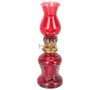 Angoily Vintage Glass Kerosene Lamp with Patterned Retro Design, Includes Lamp Head, Shade and Oil Bottle, Romantic Outdoor Camping Lantern for Home Décor and Wedding Use