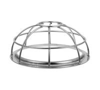 Angoily Vintage Metal Lamp Shade Guard for Pendant Light with Explosion-Proof and Impact-Resistant Metal Mesh Cover Suitable for Workshop Fixtures and Light Bulbs Silver Cage Protection