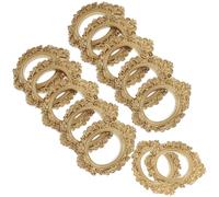 Angoily Vintage Mini Photo Frames 12Pcs Gold Oval Resin DIY Supplies for Jewelry Making and Aesthetic Room Decor