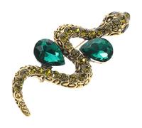 Angoily Vintage Snake Brooch Pin in Green Zinc Alloy with Fine Craftsmanship, Unique Snake-shaped Animal Brooch for Hat Decoration Or Lapel, Unisex Appeal Jewelry Accessory for Men