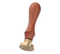 Angoily Vintage Wax Seal Stamp with Star Pattern Head Reusable Wax Seal Kit for Envelopes Invitations Letters and Packaging Wooden Handle with Copper Head for Handmade Cards and