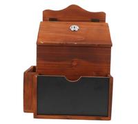 Angoily Vintage Wooden Suggestion Box with Lockable Slot Hardwood Donation Fundraising Container for Wall Tabletop Use Multifunctional Ballot and Prayer Request Organizer for Office Church
