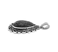 Angoily Volcanic Stone Water Drop Pendant Charm DIY Jewelry Supplies for Bracelets Necklaces Elegant Stone Ornaments for Creative Crafts for Sharing and Personalizing Accessories