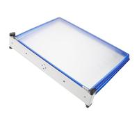 Angoily Wall Mounted A4 Document Display Rack 5-Panel File Organizer with Blue Lw Bracket Office Reference Wall Organizer for Catalogs and Documents