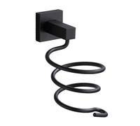 Angoily Wall Mounted Hair Dryer Holder Blow Dryer Holder Made of Sturdy Aluminum with Thickened Base and Waterproof Design, Easy to Operate with Two Installation Options, for Home Bathroom