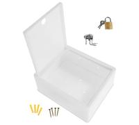 Angoily Wall Mounted Lockable Milk Box with Plastic Construction Space-Saving Milk and Mail Organizer Suitable for Office and Outdoor Placement, 8.5X6.7X3.7 Inch