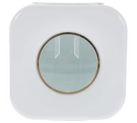 Angoily Wall-Mounted Multi-Function Plastic Wrap Storage Box with Fresh Keeping Bag Dispenser and Shoe Cover Holder for Kitchen and Living Room, Elegant White