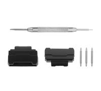 Angoily Watch Strap Adapter Kit for Integrated Nylon Bands Practical Band Connector with Tools and Pins Compatible with Casio Black Connector
