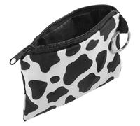 Angoily Water Coin Purse Cow Print Pattern Small Wallet for Women for Daily Carry as Cash Pouch Zipper Purse for Essentials Like Keys and Change
