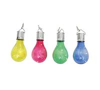 Angoily Waterproof Solar Light Bulb for Garden Stake Portable Solar Lights for Camping Yellow Shell