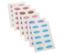Angoily Waterproof Temporary Eyeshadow Stickers 6pcs Gradient Eye Makeup Decals Sweat-Resistant for Party Cosplay Festival Decoration Accessories for Women and