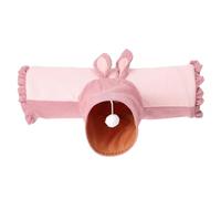 Angoily Way T Shaped Pet Tunnel for Small Animals Soft Cloth Nest Rabbit Hamster Play and Sleep Bed Interactive Boredom Breaker for Guinea Pigs Rats and More